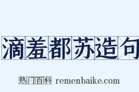 滴羞都苏造句是什么意思的图片